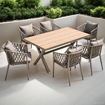 户外桌椅组合庭院防水防晒室外花园露天阳台露台休闲藤椅酒店家具