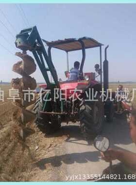 四轮拖拉机带悬挂挖坑机 挖坑机 图们果园小型挖坑机图片