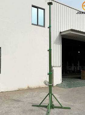 手摇多节式伸缩杆通信监控和照明升降杆7米9米杆Lighting Mast