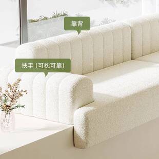 2026新款分体式榻榻米泰迪绒飘窗垫窗台实木沙发款简约风懒人垫子
