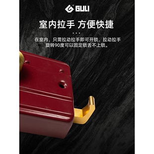 固力老式门锁防盗锁具通用型外装门锁家用室内木门房门卧室通用型