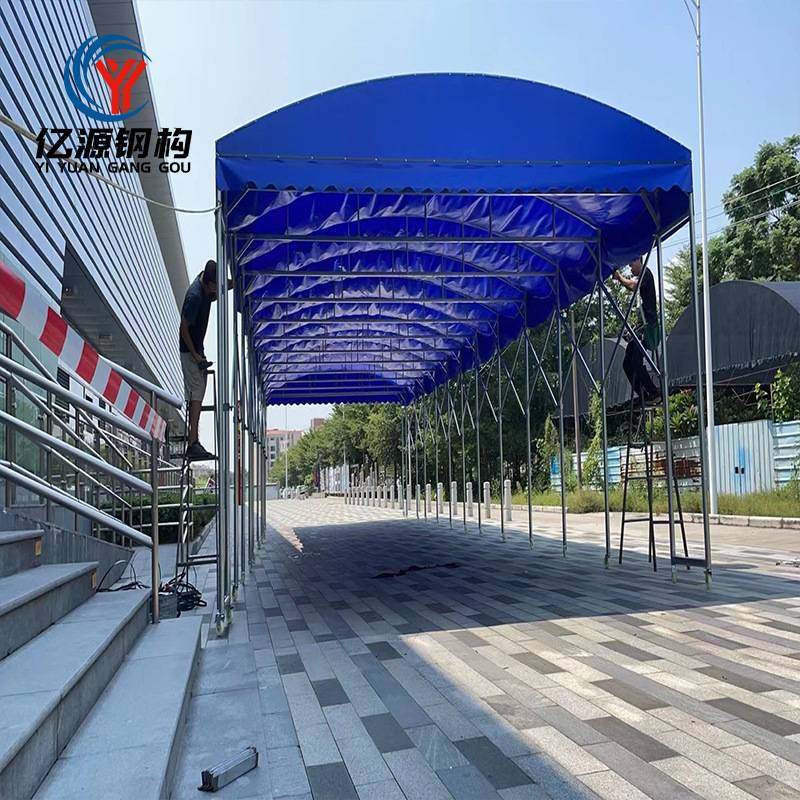 遮阳棚雨棚活动推拉棚折叠式可移动伸缩式雨蓬篮球场防雨便携移动