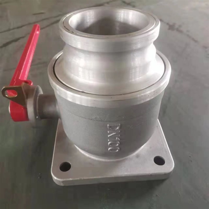 吸污车配件阀门4/6寸直通不锈钢球阀DN100/150排污阀带出囗方形铝
