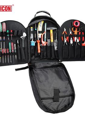 RUBICON罗宾汉 55件电讯电信网络维修安装工具背包套装 RTS-55P