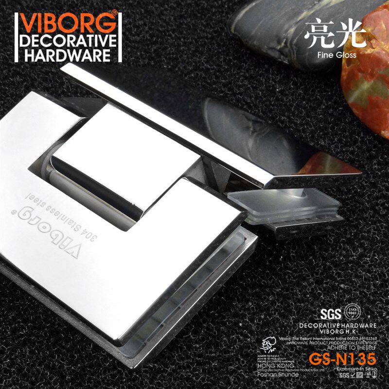 V香港域堡玻璃门合页加厚304浴室夹淋浴房玻璃夹铰链90度180度