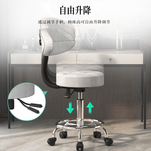 吧台椅家用现代简约椅子前台高脚凳收银台升降旋转酒吧Y靠背椅圆