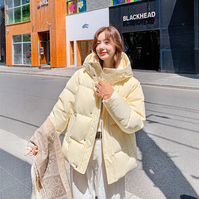 MM明摩同款短款羽绒服女冬季2025新小个子宽松加厚白鸭绒女装外套