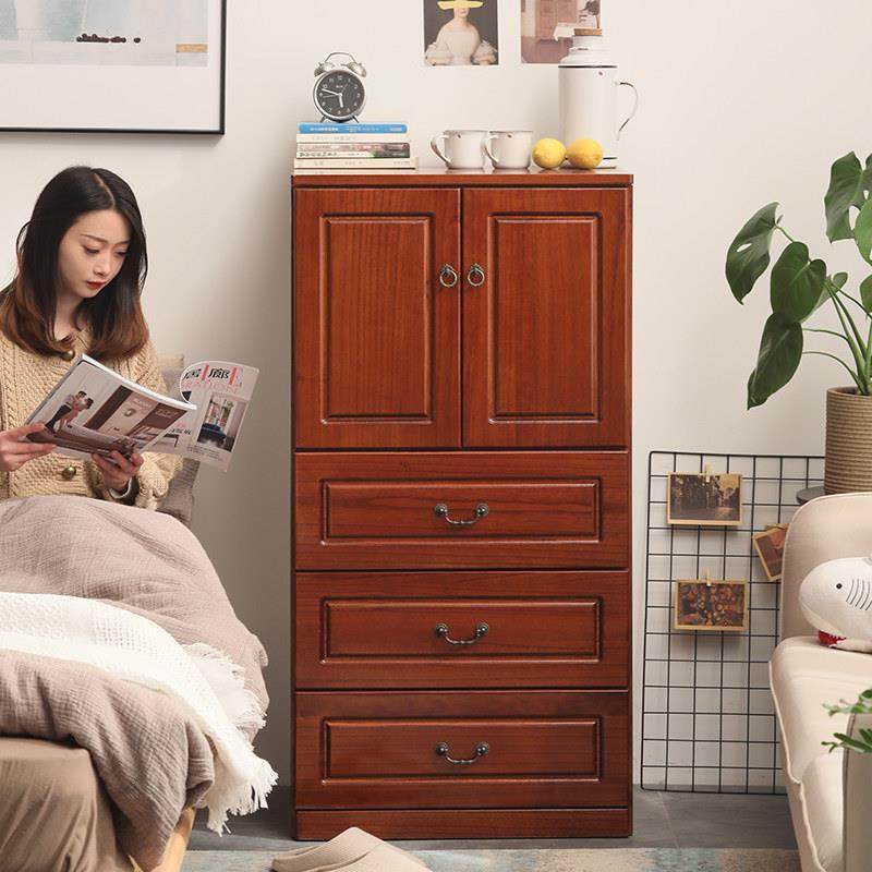 实木斗柜收纳柜中式带门储物柜经济型立柜客厅靠墙边柜卧室五斗橱,住宅家具,斗柜,淘宝优惠券,粉丝福利购,淘宝优惠卷
