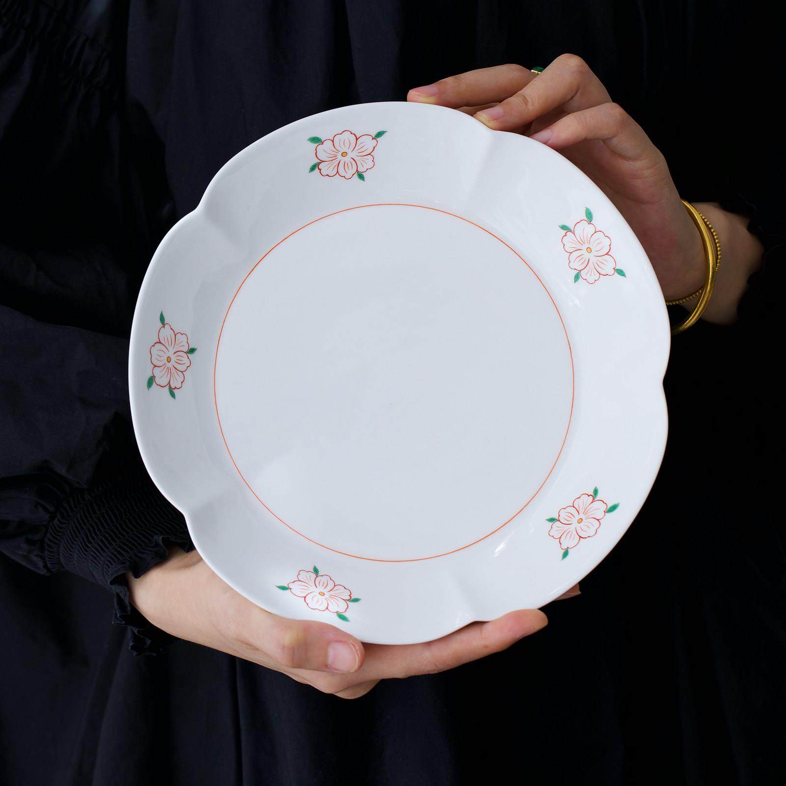 曼叙餐盘高级感家用陶瓷创意花口深盘新婚礼物送新人高级实用餐具,餐饮具,盘,淘宝优惠券,粉丝福利购,淘宝优惠卷