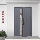 S7子母门入户门通风防盗门带气窗农村自建房门双开 关进户门室外