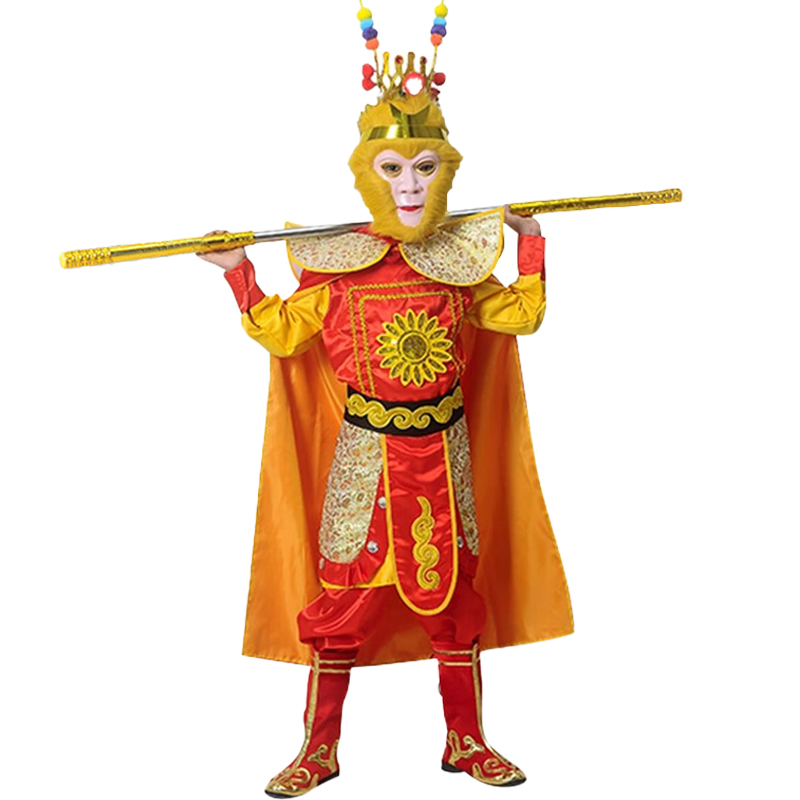 速发圣节儿童服装男童角色装扮齐天大圣美猴王演出服饰
