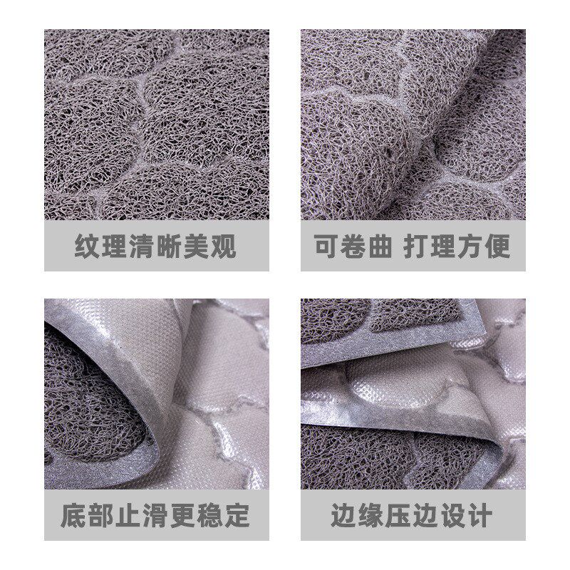 速发新款地板压花丝圈地垫门进门垫子玄关户沙蹭泥入刮水垫脚洗