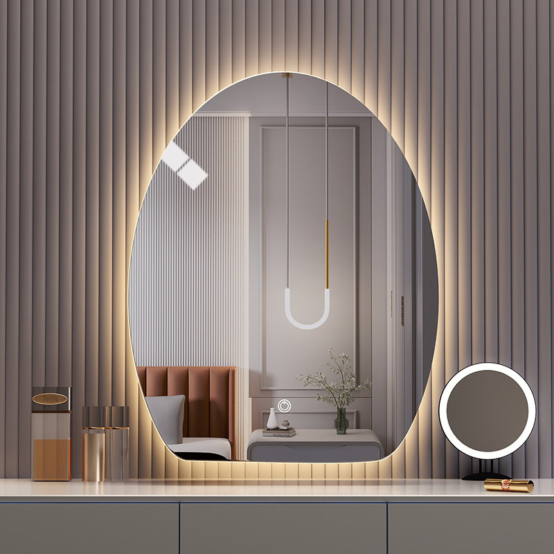 速发梳能化妆镜带灯家用卧室梳妆台大镜子轻奢高级台式桌面智妆镜