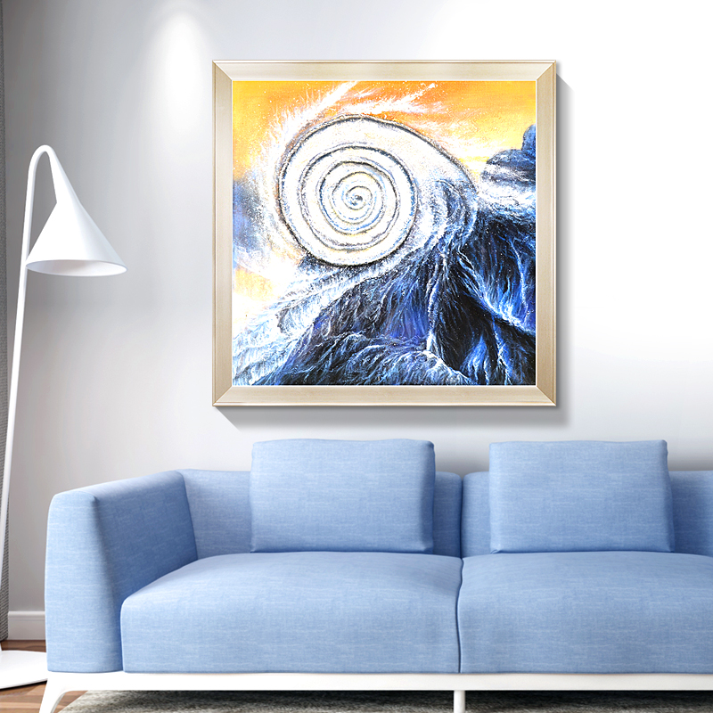 现货速发手绘油画客厅立体工业风挂画简约墙面饭厅装饰画艺术创意图片