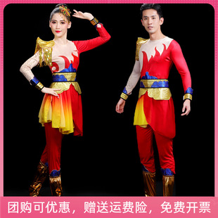 速发打舞服演出服20场4新款开2鼓秧歌服威风锣鼓队腰鼓服装男舞龙