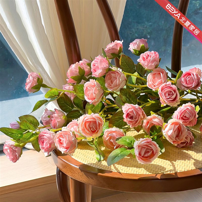 热销北欧风彷真花假花摆设花束客厅餐桌装饰品电视柜摆件插花花艺