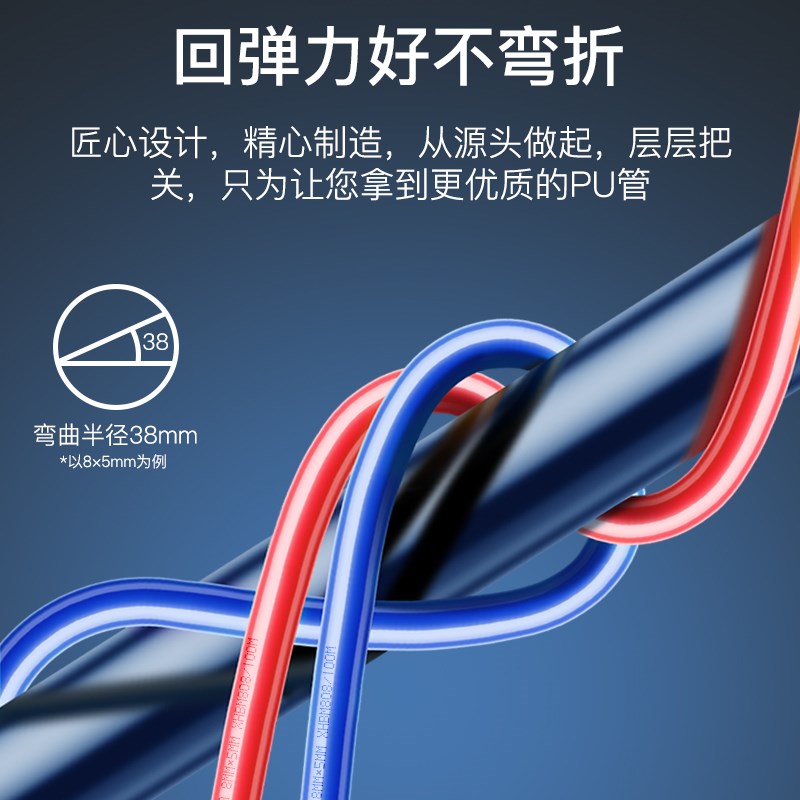 热销PU气管软管8mm空压机气泵高压防爆气动管气枪管14/12/6/10mm