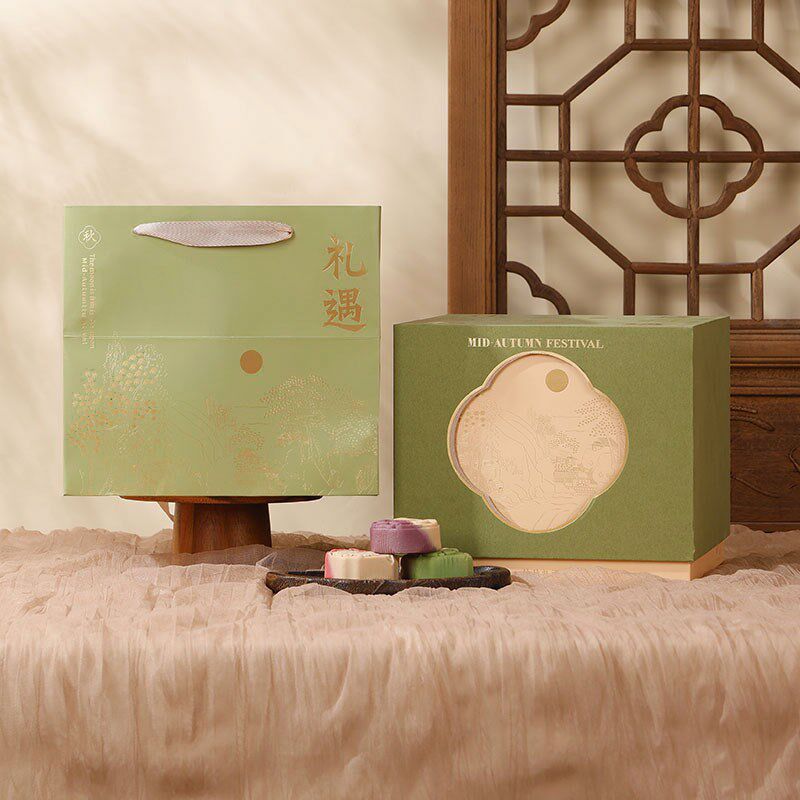 热销创意双层中秋月饼盒节日送礼月饼礼盒三层旋转月饼包装盒空盒