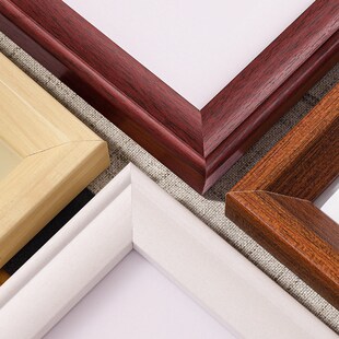 热销木质画框挂墙相框装裱国画书法字画十字绣外框正方形空框架定