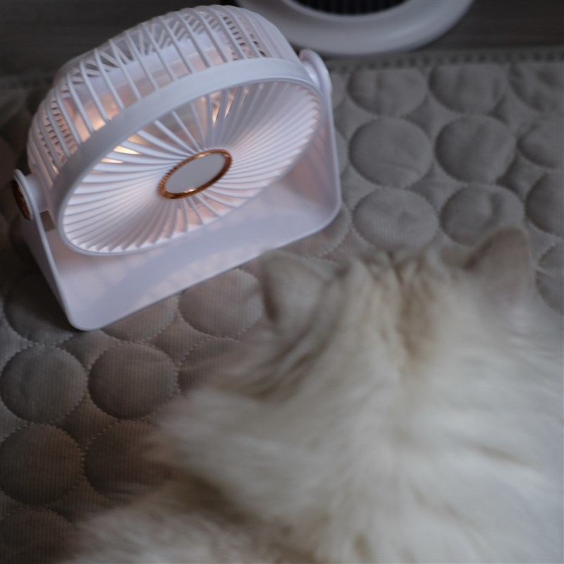 热销宠物风扇桌面风扇笼子大风力轻音便携式长续航猫咪狗狗降温电