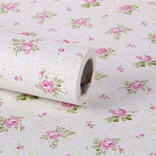 热销清新绿色小碎花自粘壁纸PVC卧室走廊大学生寝室宿舍女生房间