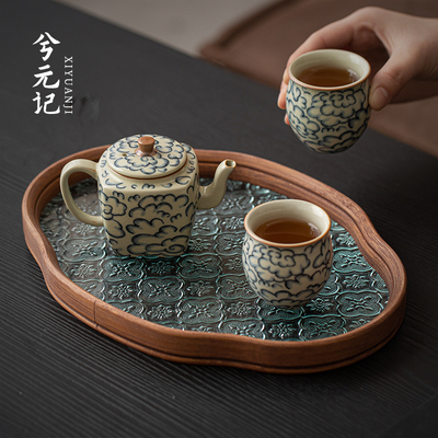 速发云品祥新米黄汝窑四方壶茶壶2024新款泡家茶用单壶茶具