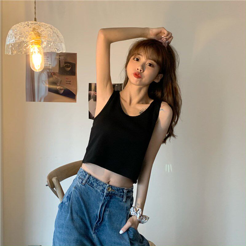 速发美背吊带背心夏季外穿港味潮打底内搭is超火无袖上衣