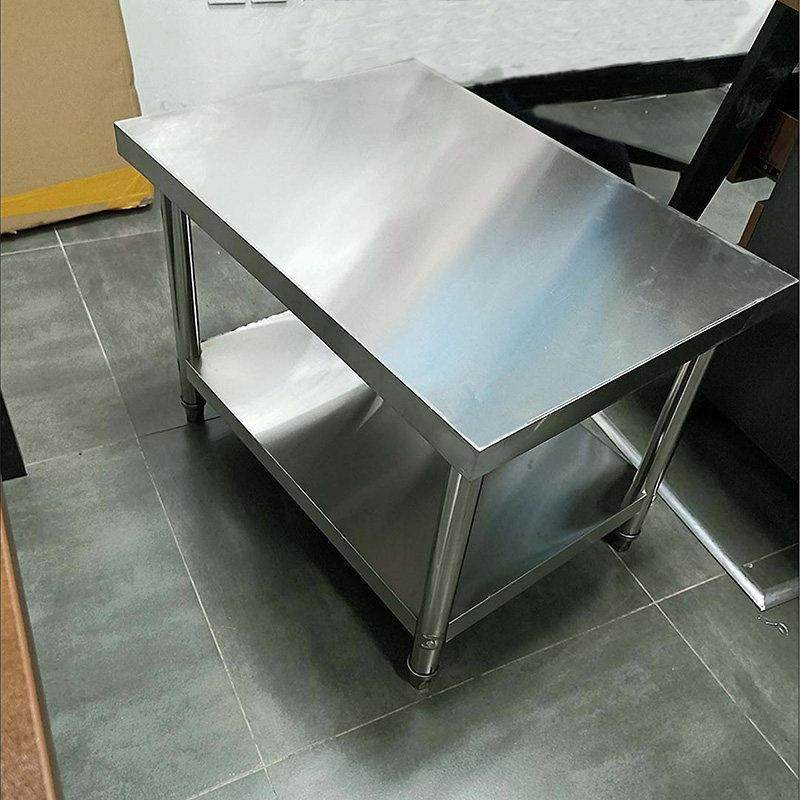 特厚不锈钢架子操作台定制置物架两层厨房白钢工作台切菜剁肉桌子,商业/办公家具,置物架/陈列架/储物架/展示架,淘宝优惠券,粉丝福利购,淘宝优惠卷