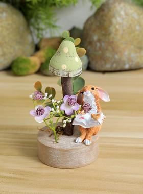 木桩摆设摆件自然角幼儿园植物角户外装饰微景观别墅庭院花园布置