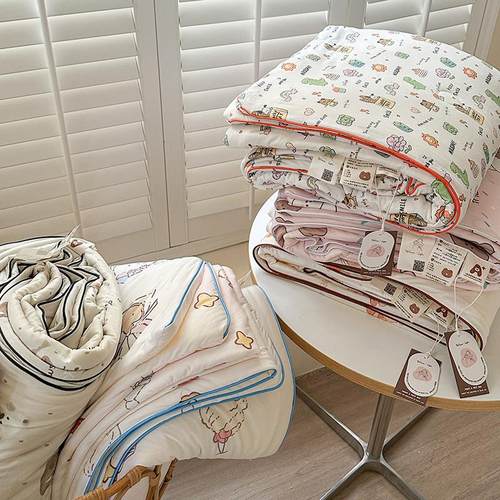 【富士商店】小清新卡通夏被软糯针织夏凉被学生宿舍空调被可机洗