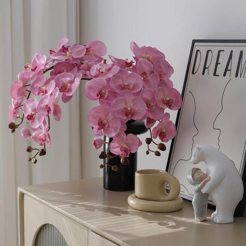 法式覆古粉色蝴蝶兰彷真花轻奢客厅摆件餐桌假花彷生花婚庆装饰,家居饰品,仿真花/假花,淘宝优惠券,粉丝福利购,淘宝优惠卷