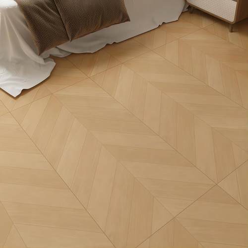 600x1200柔光天鹅绒砖鱼骨木纹砖原木风瓷砖客厅餐厅卧室地板砖