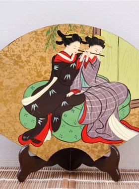 日式手工漆画摆台酒店装饰用品和风D家居居酒屋餐厅料理店仕女摆