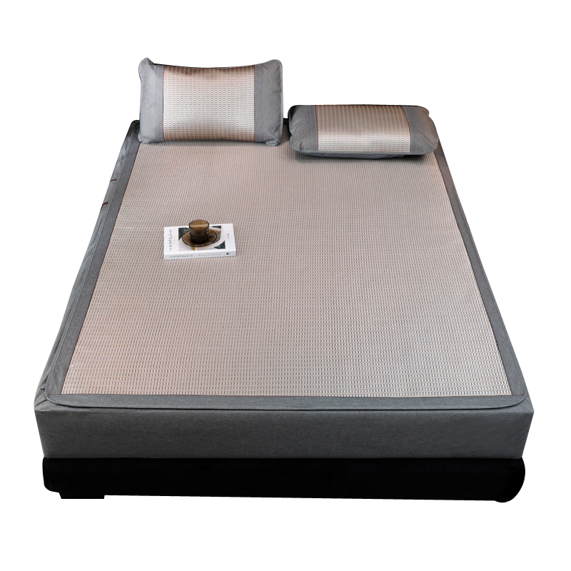 夏季冰丝凉席三件套可水洗床笠款w防滑空调席子1.5m1.8x2x2.2米床