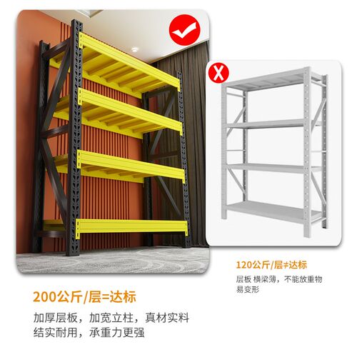 重型仓储仓库货架置物架多层中型储F物架地下室货物架铁架子杂物