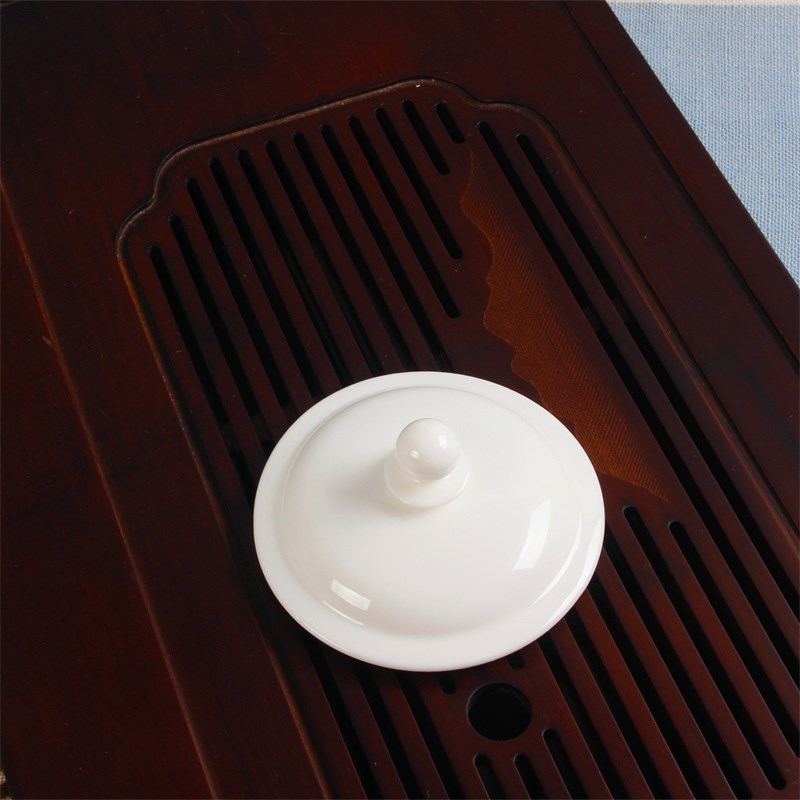 羊脂玉瓷杯e盖办公杯配件泡茶过滤杯零件盖子大小号原装配套陶瓷