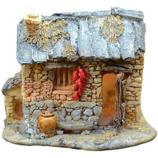 真自在老房子摆件小装饰品创w意微景观仿真模型盆景树脂礼物万圣