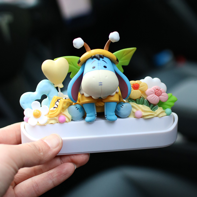 缇娜家车载摆件汽车临时t停车电话号码牌可爱卡通奶油胶车内饰品