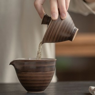复古 茶 斗笠盖碗单个家用 陶瓷大号泡茶碗K茶杯茶器功夫茶具套装