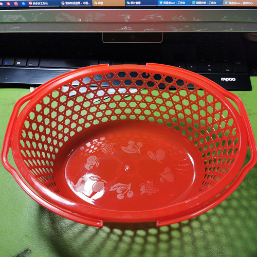 杨梅篮2斤装草莓篮子塑料小篮手提长方形水果篮S桑葚篮樱桃篮红色