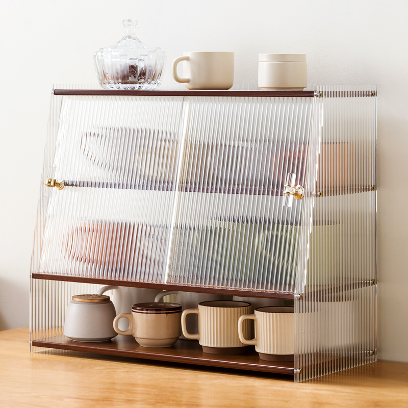 防尘杯子收纳置物架杯架水杯储物架D茶具茶杯架咖啡杯马克杯收纳