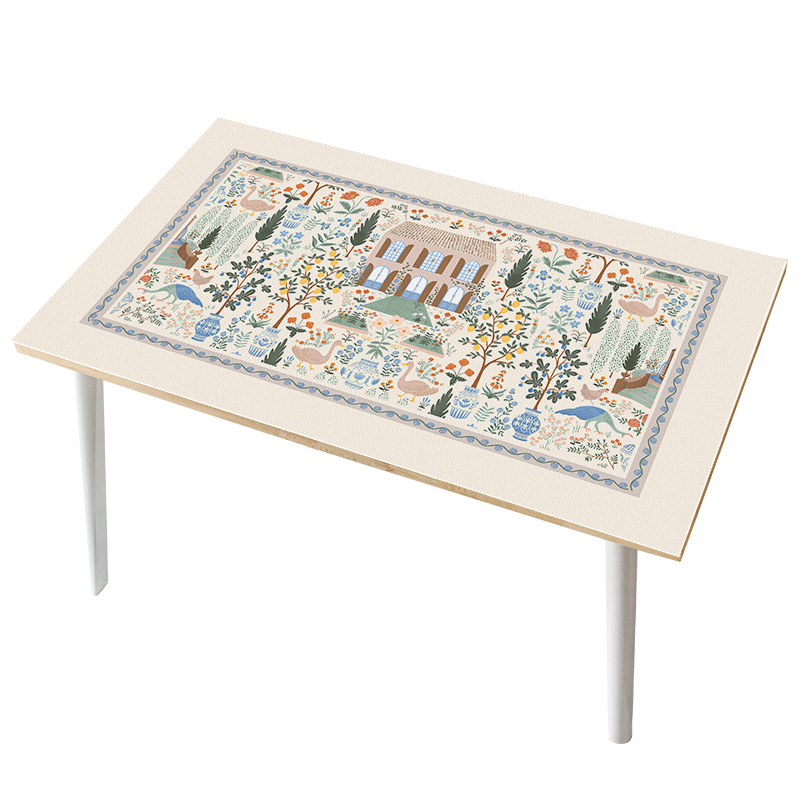 法式卡蒙特中g古田园农舍皮革餐桌垫桌面保护垫防水防油免洗桌台