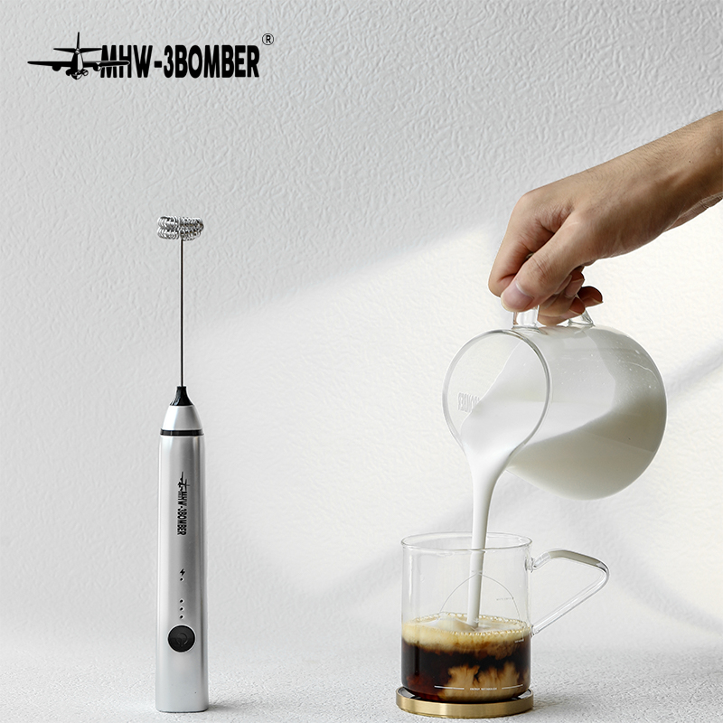 轰炸机打奶泡器咖啡打泡器w家用电动奶泡机牛奶搅拌器手持打发器