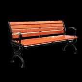 公园椅户外长椅室外庭院长凳x防腐实木休闲座椅排椅塑木铁艺靠背