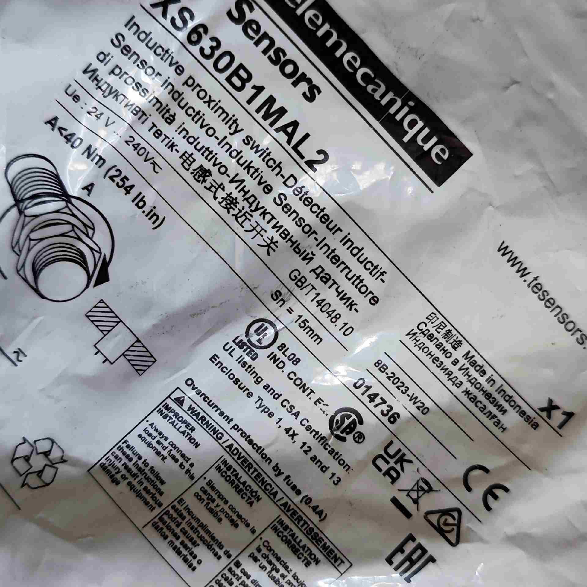 施耐德未拆封XS630B1MAL2议价