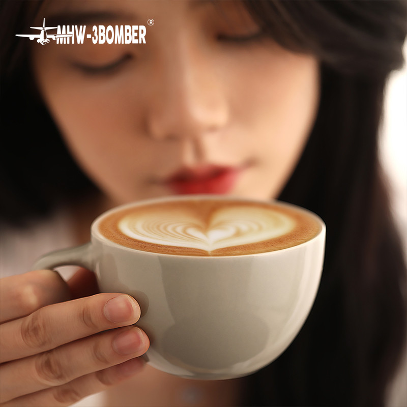 W-3BOMBER轰炸机咖啡杯 Mars火星杯 陶瓷杯 拿铁杯拉花杯300ml