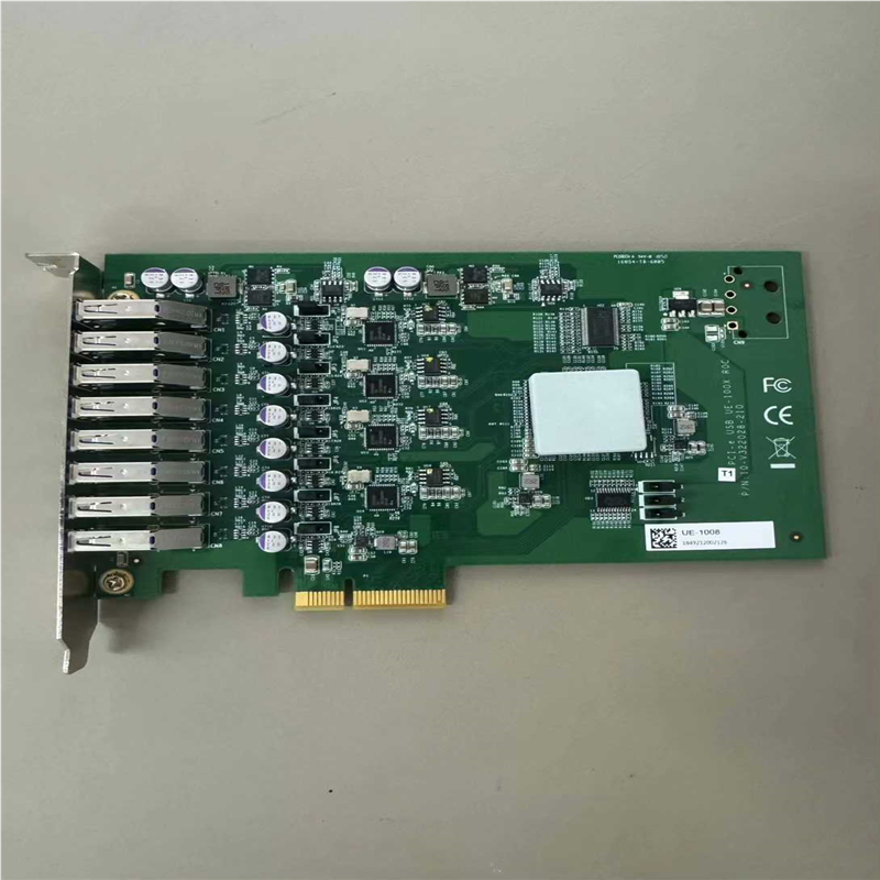 超恩/Vecow PCIe视频图像采集卡UE-1008实物（夫美商行）
