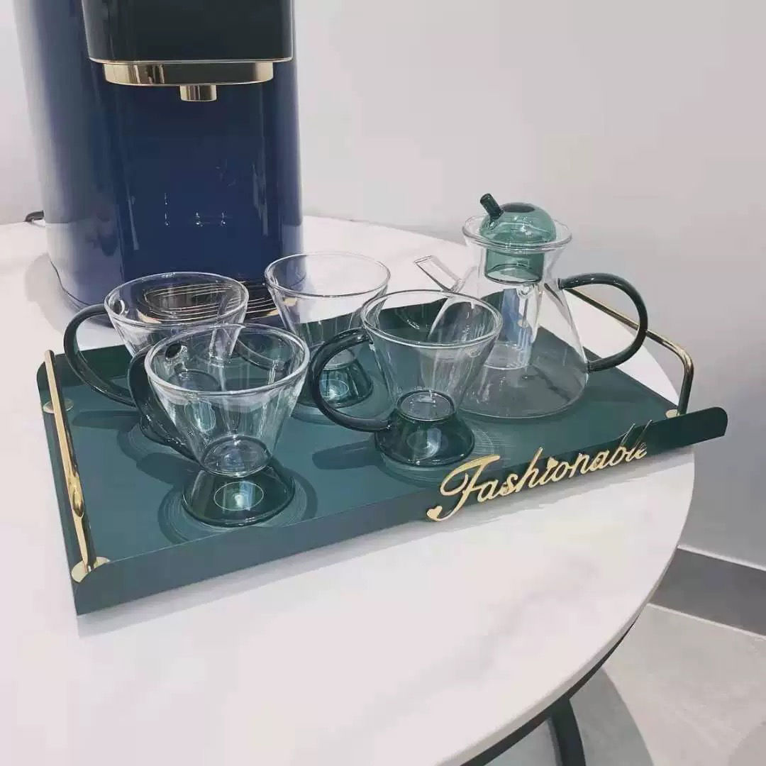 花茶壶套装英式煮下午茶水果茶具耐热玻璃杯子北欧风格轻奢养生壶
