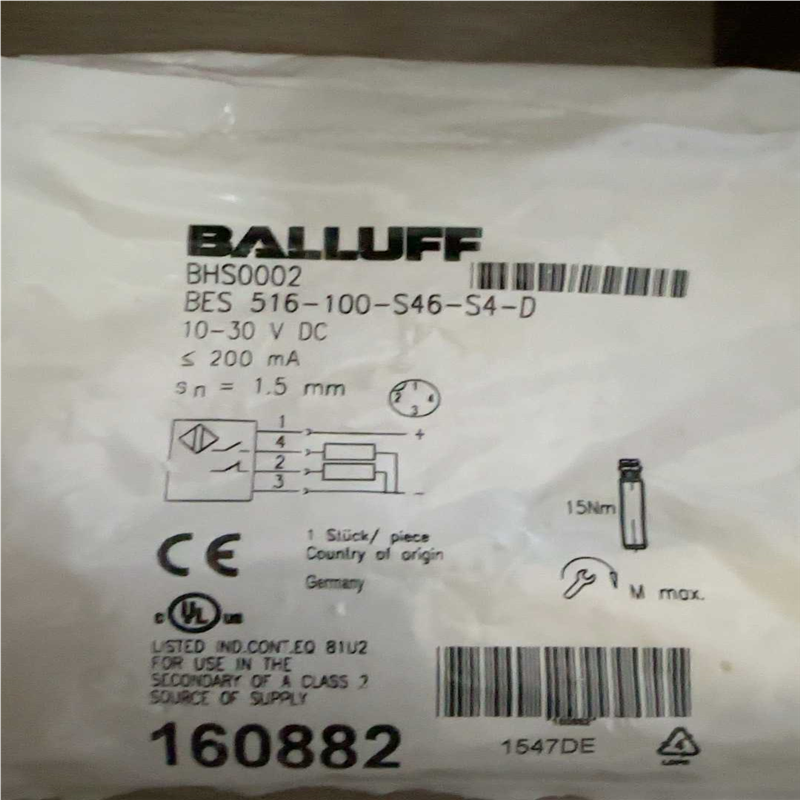 BHS0002巴鲁夫balluff耐高压接近开关，正(崽崽配件）