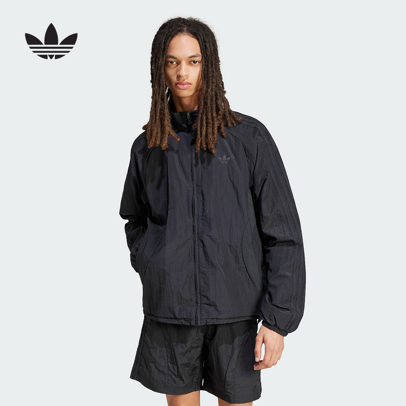 adidas阿迪达斯2025春新款三叶草男子运动休闲健身夹克外套JP1138